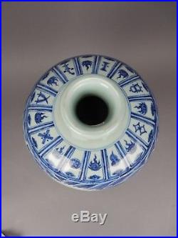 Gorgeous Large Chinese Meiping Blue and White Dragon 17