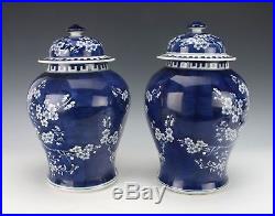 Gorgeous Pair of Large Antique Chinese Blue and White Ginger Jars 14