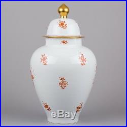 Herend Chinese Bouquet Rust Orange 23 Very Large Vase #6571/AOG