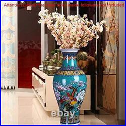 Jingdezhen Large Fishtail Ceramic Floor Vase, Flower Vase Handmade Home
