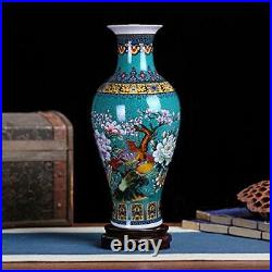 Jingdezhen Large Fishtail Ceramic Floor Vase, Flower Vase Handmade Home Decor