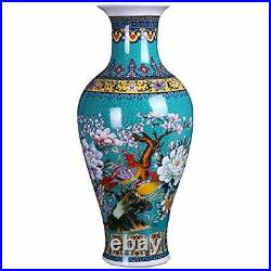 Jingdezhen Large Fishtail Ceramic Floor Vase, Flower Vase Handmade Home Decor