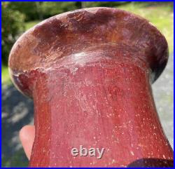LARGE 14 1/2 Antique Chinese Red Langyao Flambe Qing Dynasty Oxblood Vase