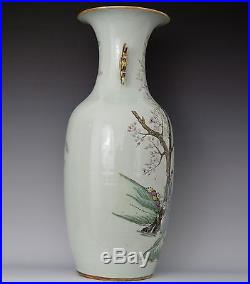 Large 19th C Chinese Porcelain Vase Six Beauties A Dream of the Red Chamber