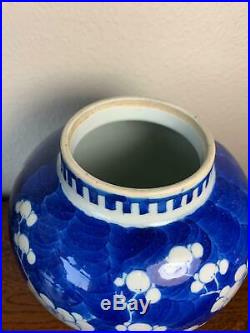Large 19th Century Chinese Prunus Lidded Temple Jar Porcelain Vase 26cm