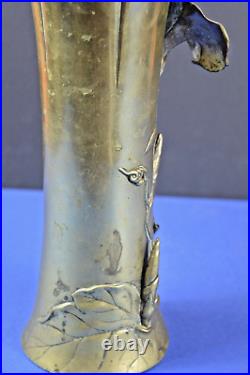 Large (31cm Tall, 2.3kg) Antique 19th Century Chinese Bronze Flower Vase, c1850