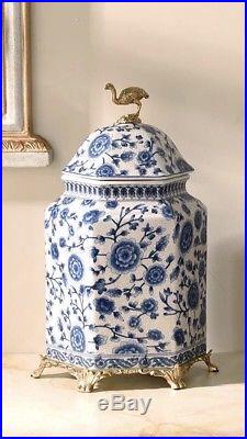 Large 38 cm Chinoiserie jar Blue and White Chinese Porcelain Ginger Jar