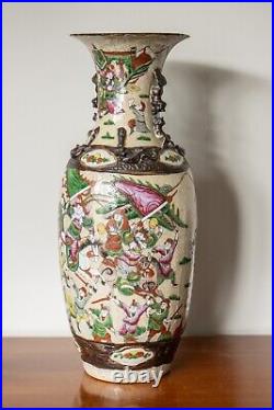 Large 60cm antique nanjing porcelain vase, china, 19th century, VGC