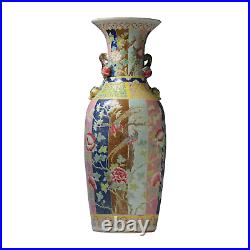 Large 61cm Antique Vase Chinese Porcelain Qing period Polychrome Southeast Asia
