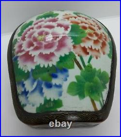 Large 9 Antique Chinese Famille Rose Porcelain Gourd Vase Shard Lacquer Box