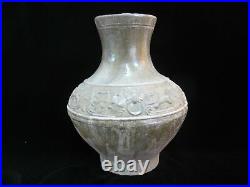 Large ANTIQUE Chinese LION Han Dynasty YUE WARE 15 Tall Jar Pottery Vase