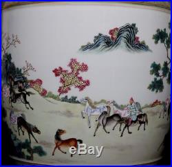 Large Amazing Chinese Antique WuCai Porcelain Bottle Vase Marks QianLong