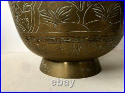 Large Antique Chinese Brass Jardiniere