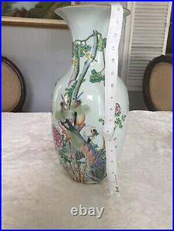 Large Antique Chinese Porcelain Vase Hand Painted 16 inch