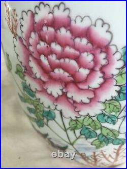 Large Antique Chinese Porcelain Vase Hand Painted 16 inch
