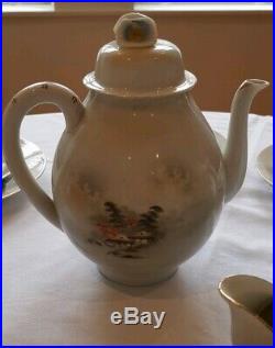 Large Antique Japanese Porcelain Kutani Tashiro Tea Set 1912