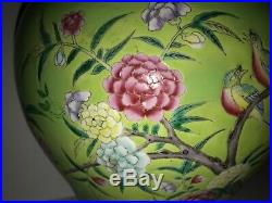 Large Antique Porcelain Chinese Baluster Jar/Vase Late 19th/20th C. 16.5H