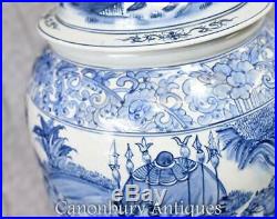 Large Blue And White Porcelain Urns Vases Pots Kangxi