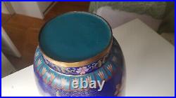 Large Brass Chinese Cloisonné Enamel Vase 50cm high x 26cm wide with stand