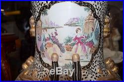 Large Chinese Antique Famille Rose Porcelain Chinese Vase 36 And Signed