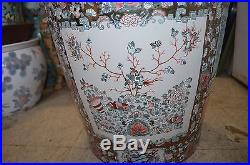 Large Chinese Antique Famille Rose Porcelain Chinese Vase 36 And Signed