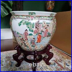 Large Chinese Antique Fish Bowl Vase