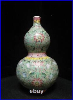Large Chinese Antique Hand Painting Double Gourd Porcelain Vase Marks