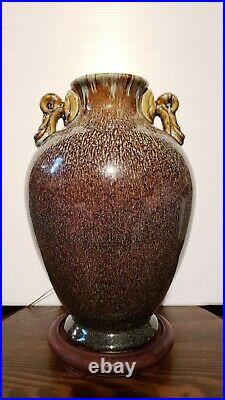 Large Chinese Antique Qing Dynasty Trans-mutational Flambe glazed Vase
