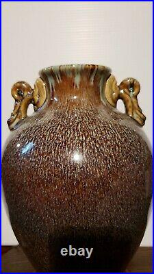 Large Chinese Antique Qing Dynasty Trans-mutational Flambe glazed Vase