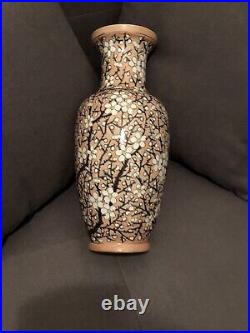 Large Chinese Cultural Revolution Cherry Blossom Vase Mark To Base 38cm15