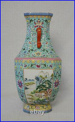 Large Chinese Famille Rose Porcelain Vase With Studio Mark M3136
