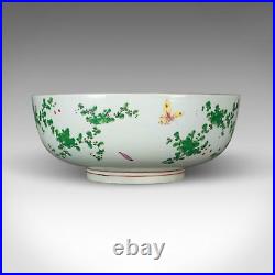 Large Chinese Porcelain Lychee Bowl, Natural Tones, White Ground, 20th Century