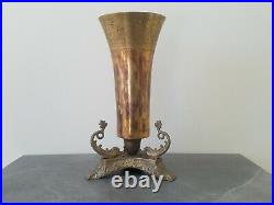 Large Chinese Republic Brass Fish Vase