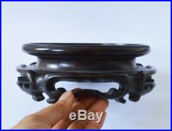 Large Finely Carved Antique Chinese Hardwood Vase Stand China
