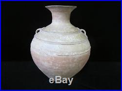 Large Han Dynasty Red Clay Earthtone YUE WARE Storage Jar Pottery Vase