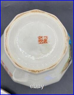 Large Oriental Karraresi Design Italian Vase Jar with Pekingese Dog Lid 14 Tall