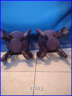 Large Pair Oriental Style Wooden Pot/Vase /Planter/Urn Stands/Bases