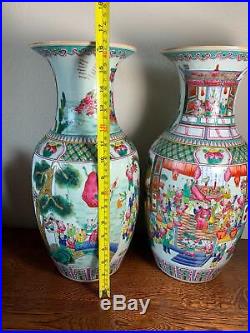 Large Pair of 19th/20th Century Chinese Porcelain'100 Boy' Festival Scene Vases