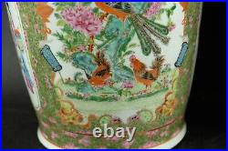 Large Pair of Antique Chinese Porcelain Palace scene Canton Vases 19thC