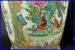 Large Pair of Antique Chinese Porcelain Palace scene Canton Vases 19thC