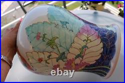 Large Pot with lid 41cm China Porcelain Production XIX Mottahedeh Tobacco Leaf