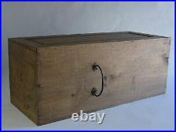 Large Qing 18th 19th Century Wood Storage Box for Porcelain Vase or Statue