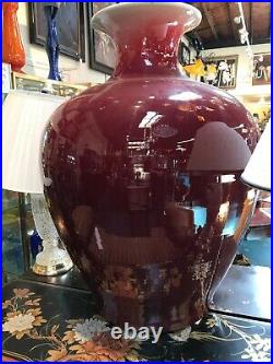 Large Red Porcelain Vase