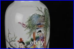 Large Republic period Antique Chinese vas famille rose marked