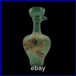 Large Vintage Chinese Vase Robust Green Glazed Tall Decoration Vessel