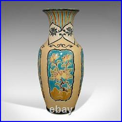 Large Vintage Decorative Vase, Oriental, Ceramic Urn, Hallway, Stick Stand, C. 20