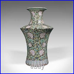 Large Vintage Flower Vase, Oriental, Ceramic, Decorative Urn, Art Deco, C. 1950