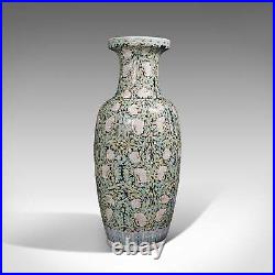 Large Vintage Stem Vase, Oriental, Ceramic, Flower Urn, Late Art Deco, C. 1950