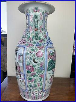 Large antique chinese famillle rose vase 45.5cm