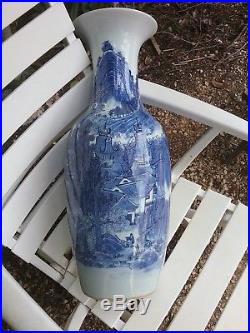 Large blue and white Chinese vase